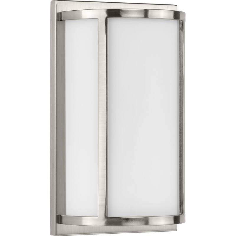 Parkhurst Collection Two-Light Brushed Nickel Etched Glass New Traditional Wall Sconce - 7.5 in x 4 in x 12 in - 7.5 in x 4 in x 12 in