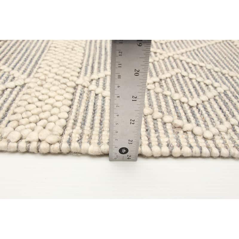 ECARPETGALLERY Braid weave Sienna Cream Wool Rug - 5'0 x 8'0