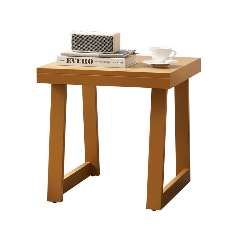 Charlie Modern Wood End Table with Open Storage Shelf - 18"L x 18"W x 18"H