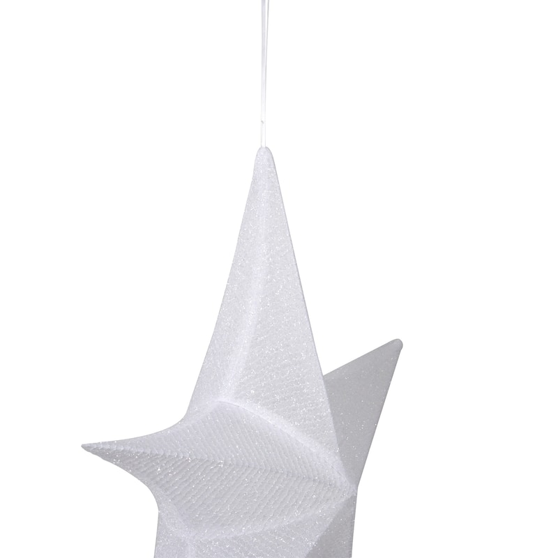 30" Tinsel Foldable Christmas Star Outdoor Decoration