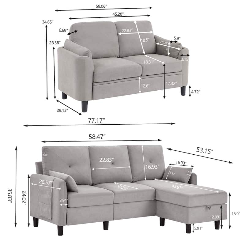 3 Piece Living Room Sets