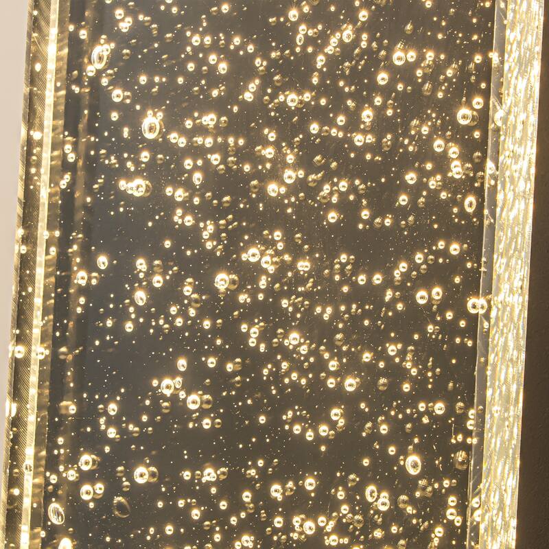 13" Modern Led Outdoor Wall Sconce with Bulbble Glass