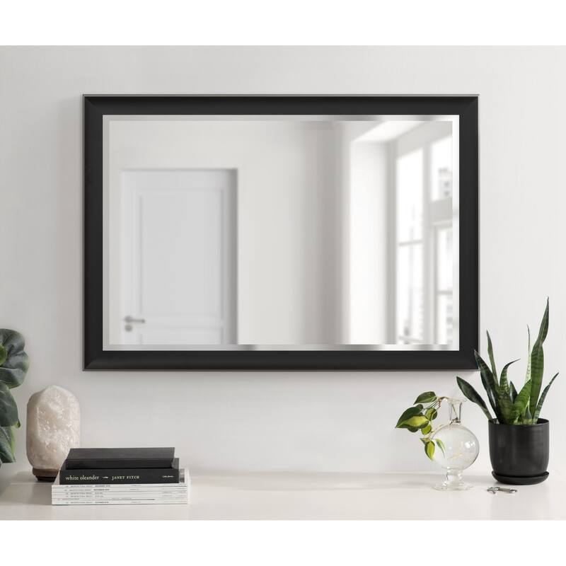 Kate and Laurel Scoop Framed Beveled Wall Mirror