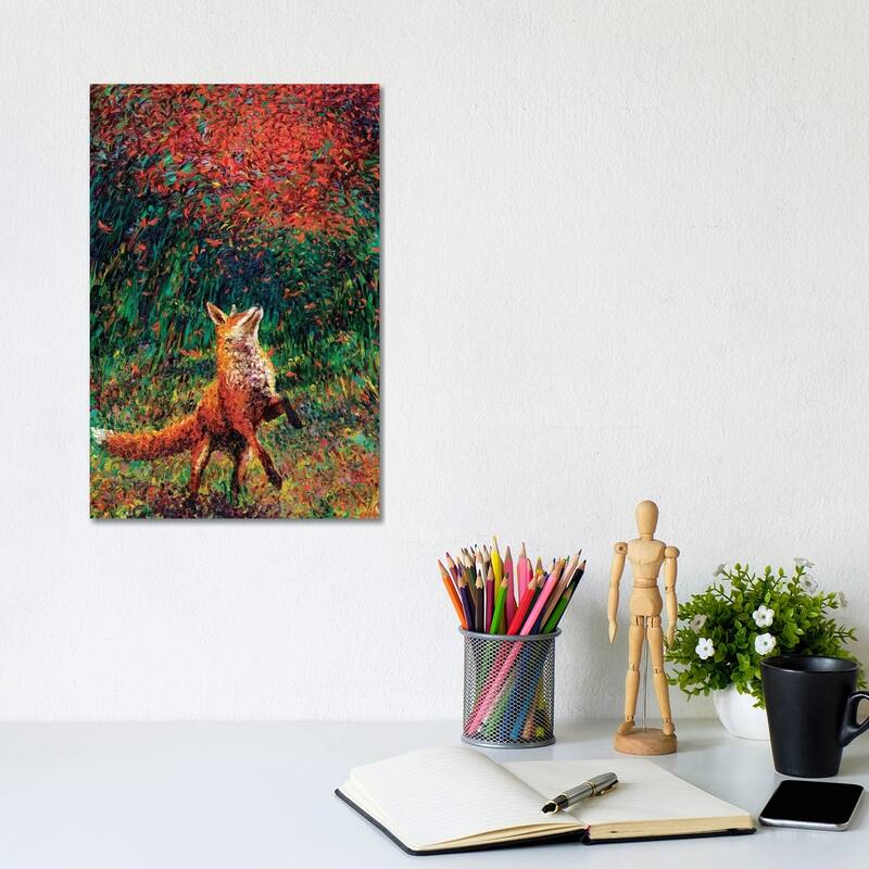 iCanvas "Fox Fire" by Iris Scott Canvas Print - 12x8x0.75
