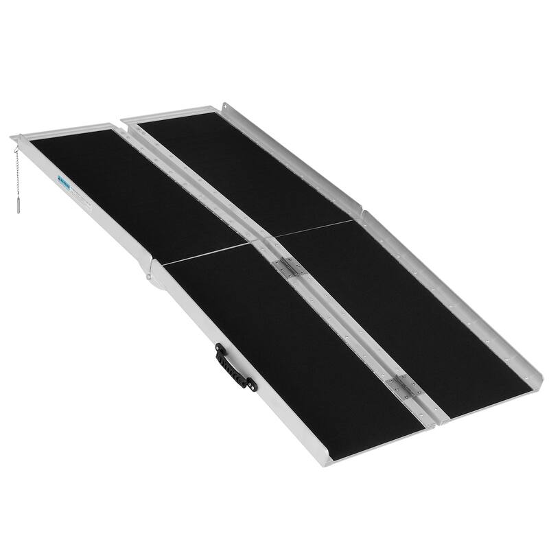5FT NonSkid Traction Folding Aluminum Wheelchair Ramp Scooter Mobility