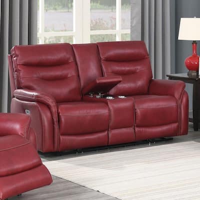 Favara 73" Power Reclining Loveseat, Red