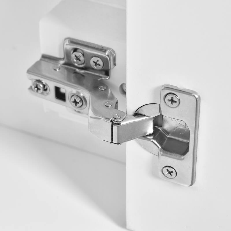 36" Bathroom Vanity Cabinet with Ceramic Sink, Soft-Close Door and 4 Storage Drawers