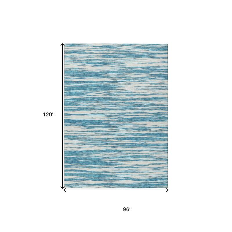 HomeRoots Abstract Modern Rectangle Outdoor Rug