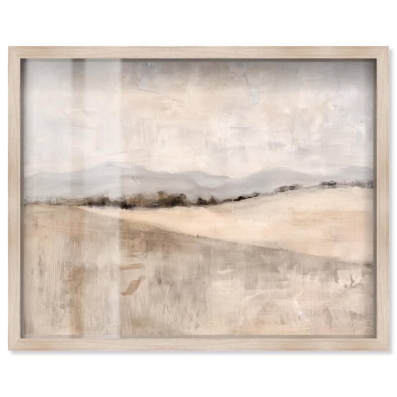 Distant Hills II Shadowbox by Art Remedy - Natural - 36" x 30"