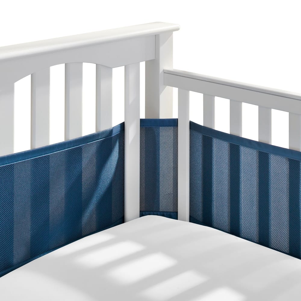 BreathableBaby Breathable Mesh Liner for Full-Size Cribs, Classic 3mm Mesh (Size 4FS Covers 3 or 4 Sides)