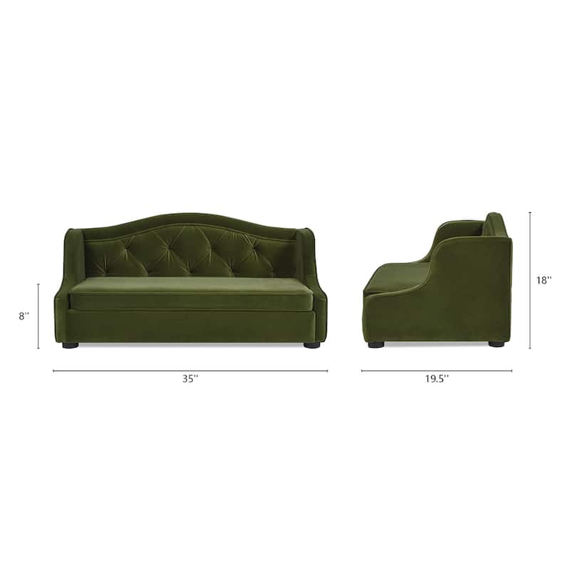 Robin 35" Mid-Century Modern Tufted Wingback Pet Sofa Bed