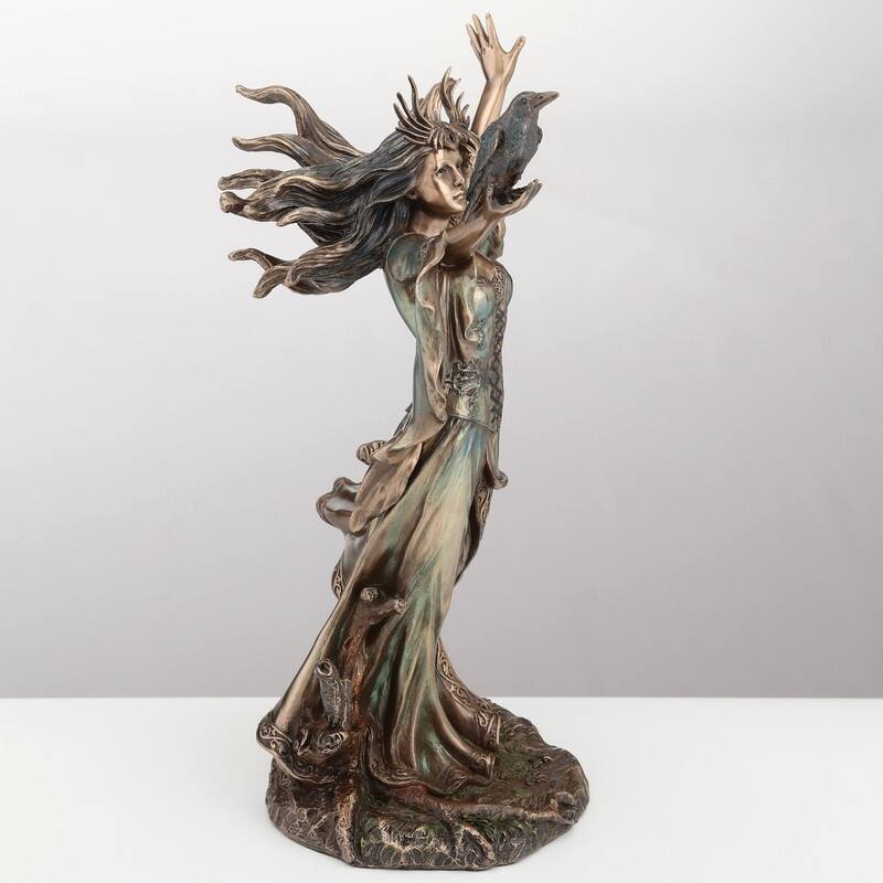 9.84 inches Height Cold Cast Bronze Morgan Le Fay Bronze Finish Figurine