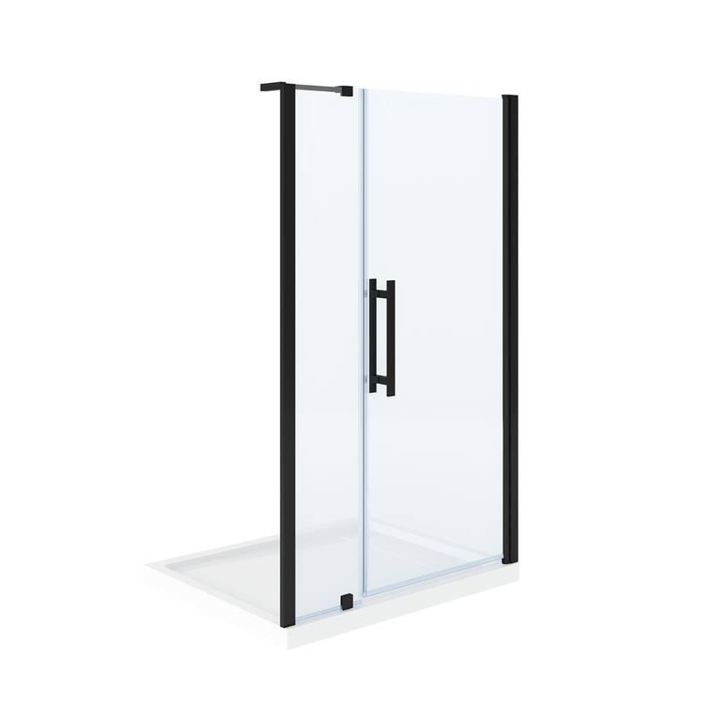 OVE Pasadena Alcove Frameless Pivot Shower Door Kit with Base Pan, 2025