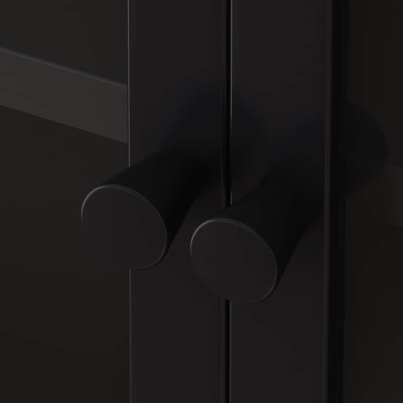 47.25" 4-door Glass Wall-mounted Cabinet Storage,