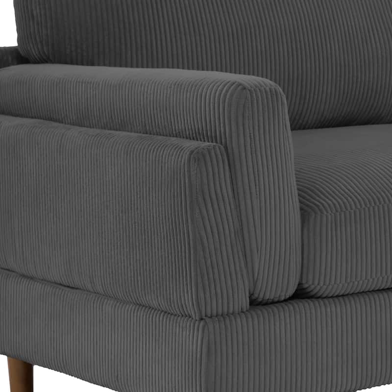 90" Corduroy Sectional Sofa Lounge Sleeper Sofa