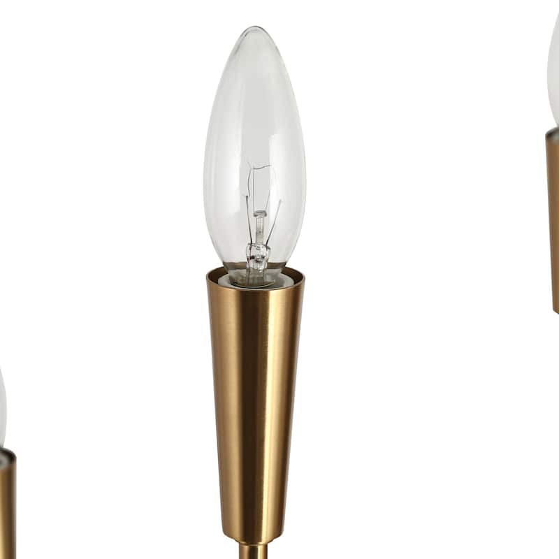 Uta Modern Gold 6-Light Chandelier Farmhouse Pendant Lights for Dining Room - L26.8" x W17.3" x H11.8"