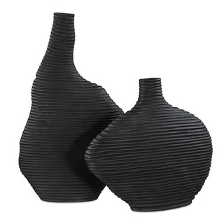 Uttermost Duostacked Black Vases Set/2