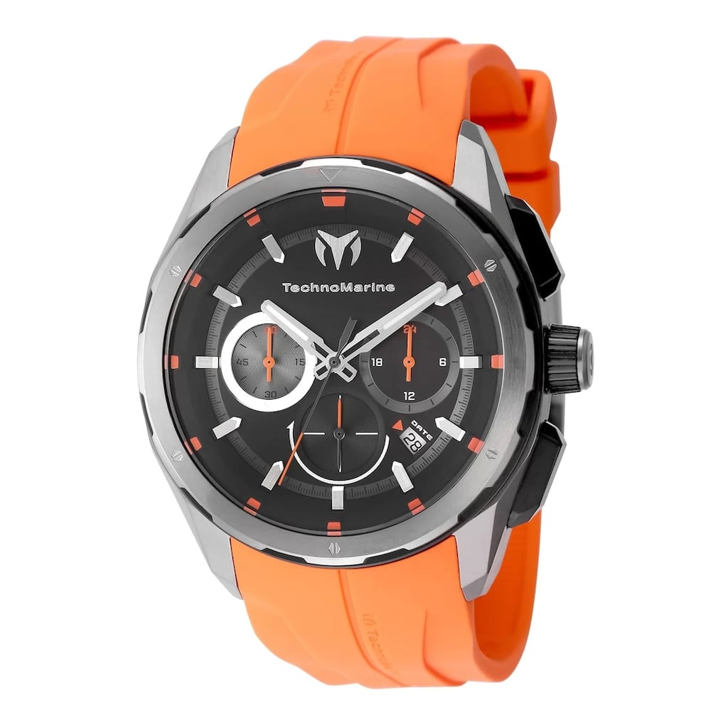 Technomarine Men's TM-318099 OCEAN Quartz Chronograph Black Dial Watch