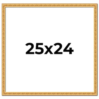 25x24 Frame Gold Real Wood Picture Frame Width 1 inches | Interior