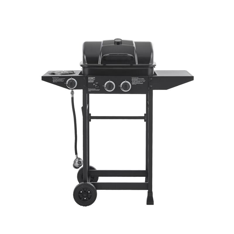 GDF Studio - Ridgewell Outdoor Propane Gas Grill with Side Burner