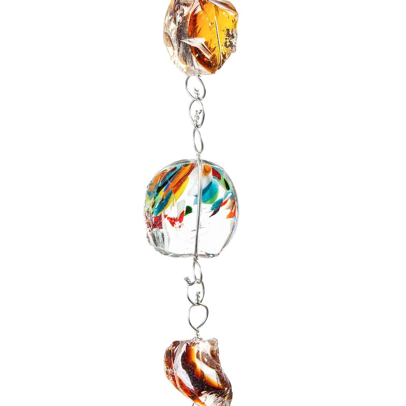 71" Multicolor Glass Rain Chain