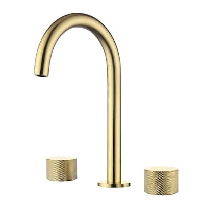 Circular X 8" Bathroom Sink Widespread Faucet with Drain Assembly