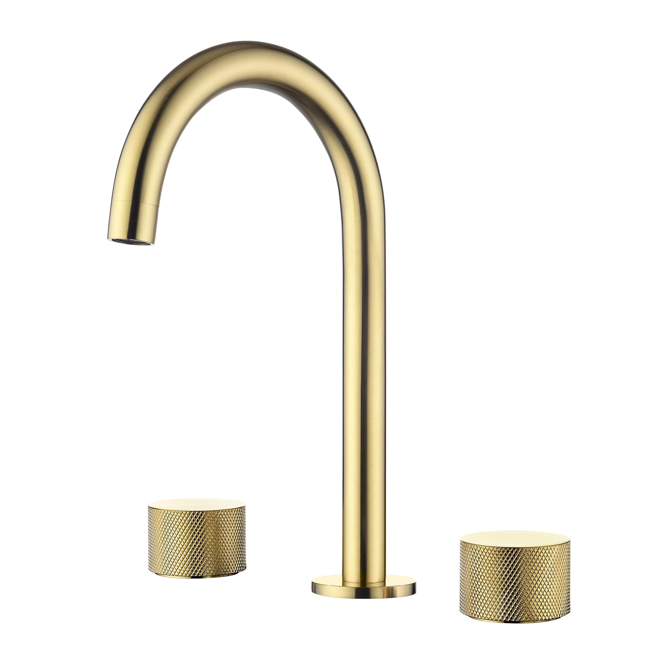 Circular X 8" Bathroom Sink Widespread Faucet with Drain Assembly