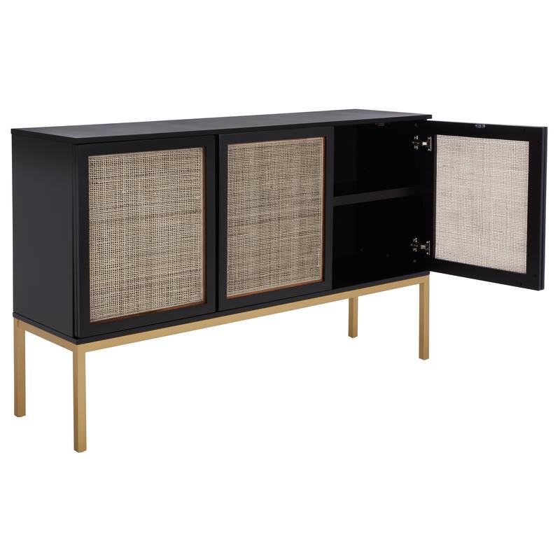 SAFAVIEH Tabetha 2-Shelf Rattan Sideboard - 54 In. W x 15 In. D x 33 In. H - 54Wx15Dx33H