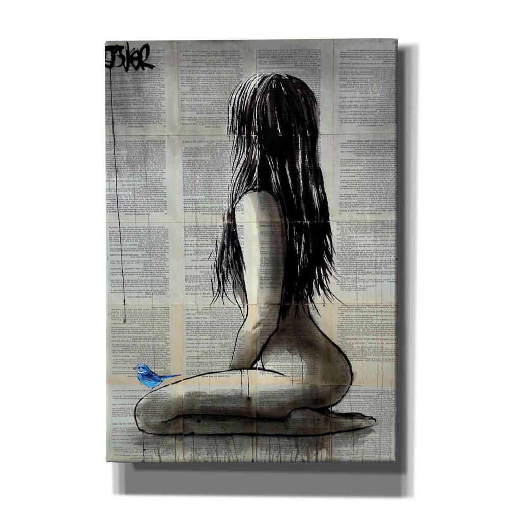 Epic Graffiti 'Bluebird Whisper' by Loui Jover, Canvas Wall Art