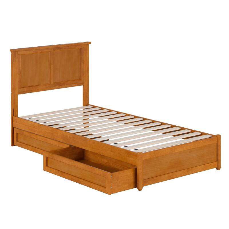 Felicity Platform Bed with Panel Footboard and Storage Drawers