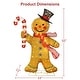 preview thumbnail 6 of 5, Puleo International 50" Pre-Lit Outdoor Gingerbread Man Christmas Holiday Decor with 120 Warm White Twinkling LED Lights - Brown