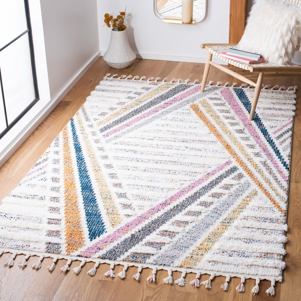 SAFAVIEH Moroccan Fringe Shag Thomasine Rug
