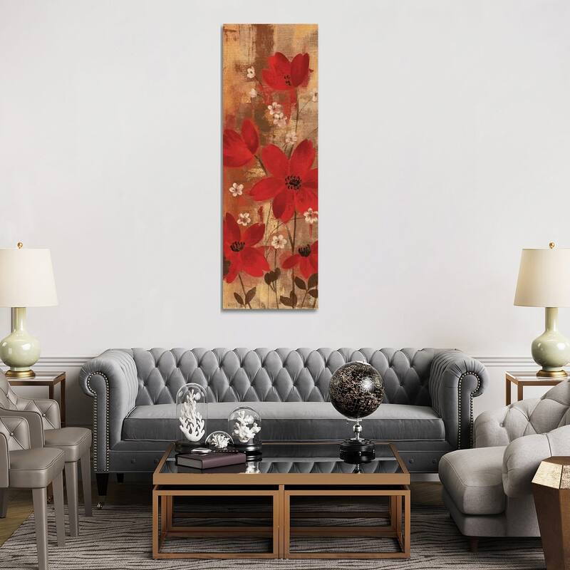 iCanvas "Floral Symphony Red I" by Silvia Vassileva Canvas Print