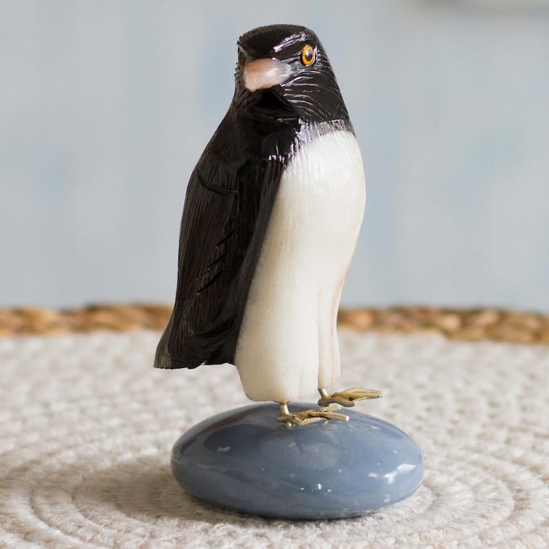 Novica Handmade The Penguin Onyx Gemstone Sculpture - Bed Bath & Beyond ...