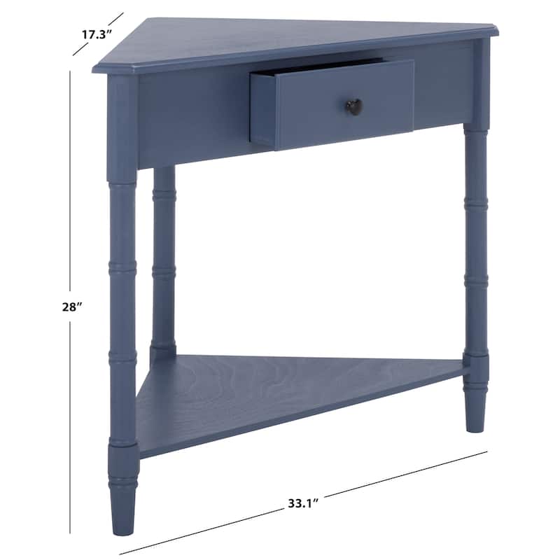 SAFAVIEH Calla Grey Corner Table - 33.9" x 17.3" x 28" - 34"W x 17"D x 28"H