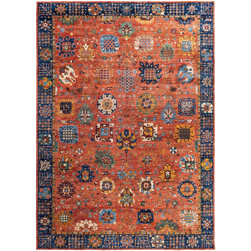 Serapi One-of-a-Kind Hand-Knotted Area Rug - Red - 9' 11" x 13' 8"