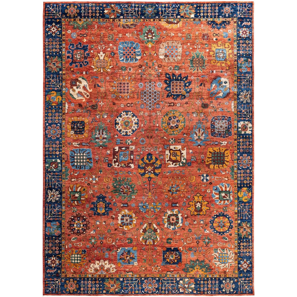 Serapi One-of-a-Kind Hand-Knotted Area Rug - Red - 9' 11" x 13' 8"