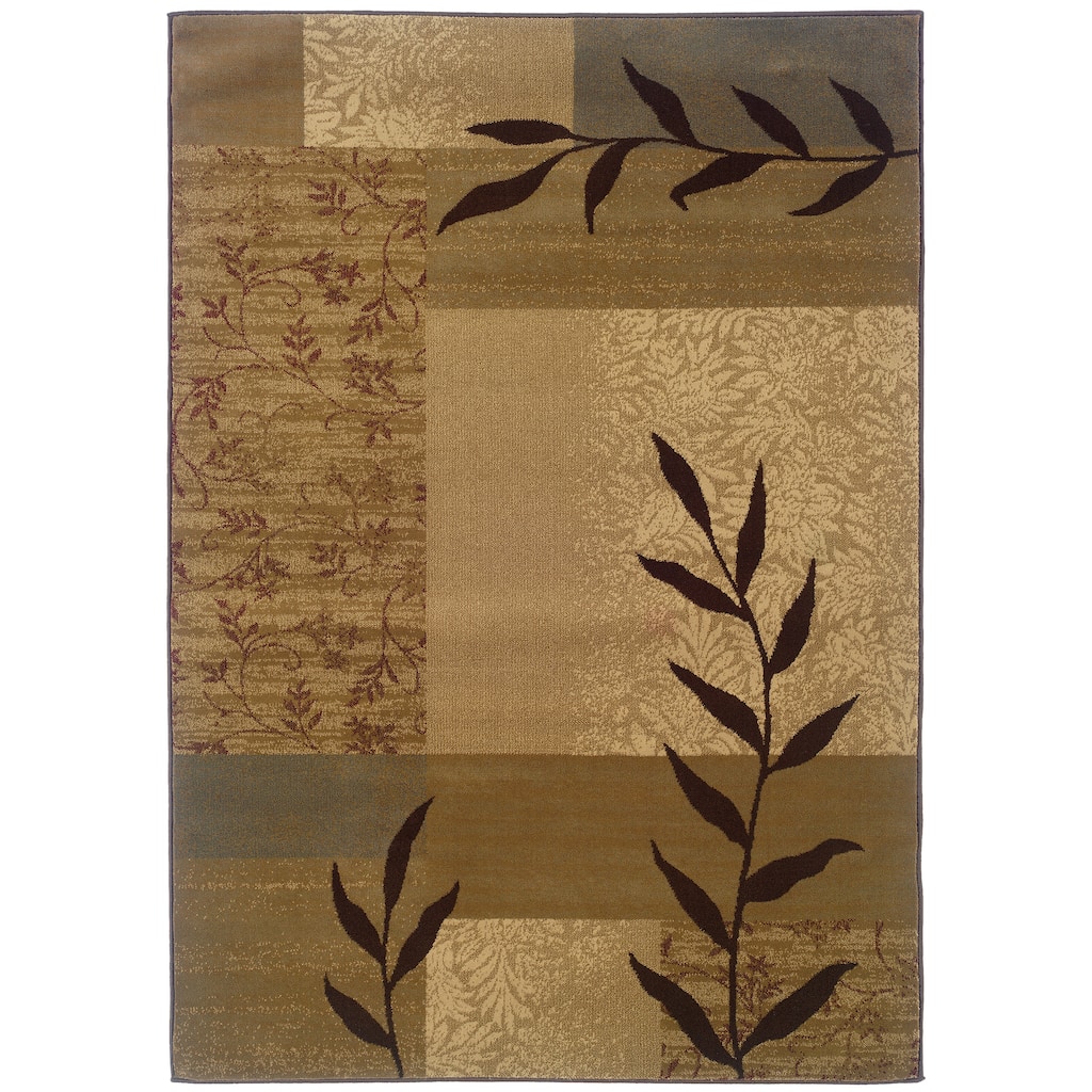 Stains Gold Beige Geometric Casual Area Rug