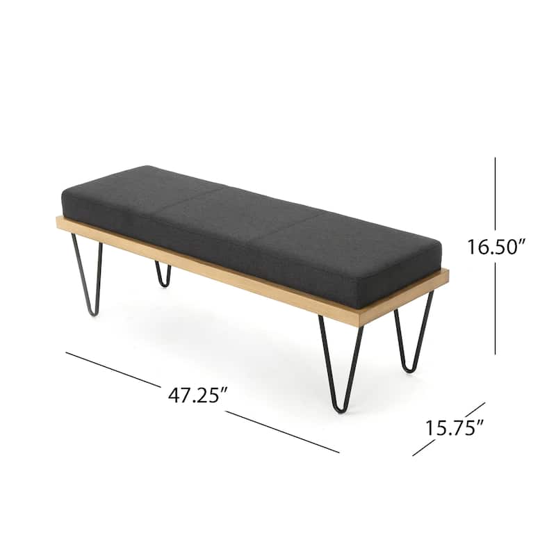 Mid-century Modern Upholstered Bench
