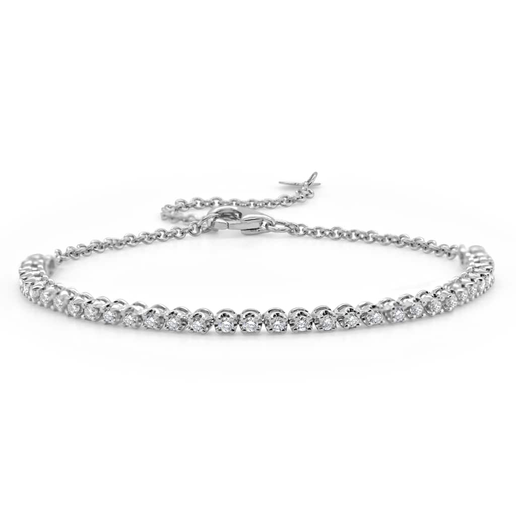 Joelle Collection Diamond Bracelet 0.50ct 14K Gold - White