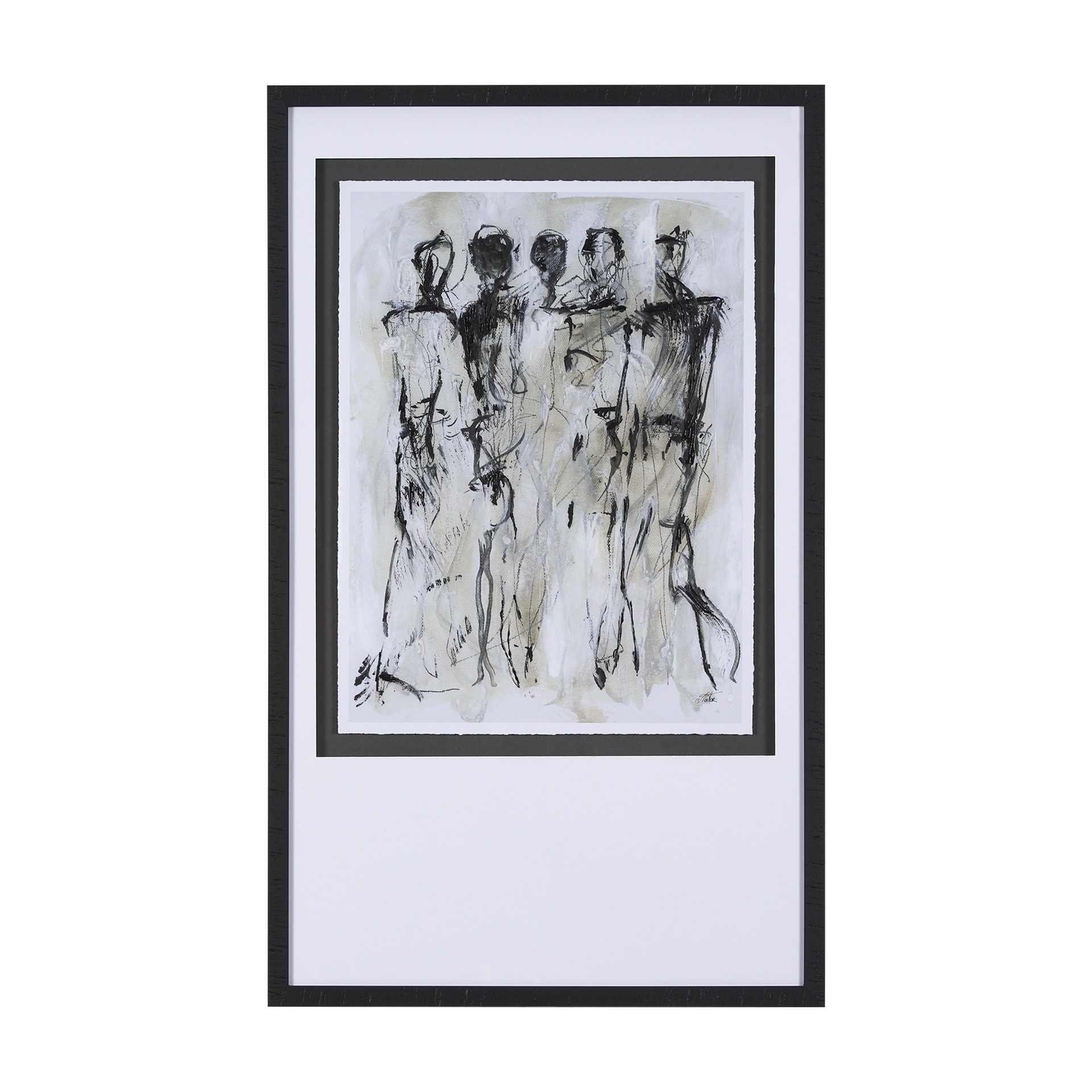 Gathering I by Mercana Studio a Hand Embellished Textured Framed Art Print Matted under Glass