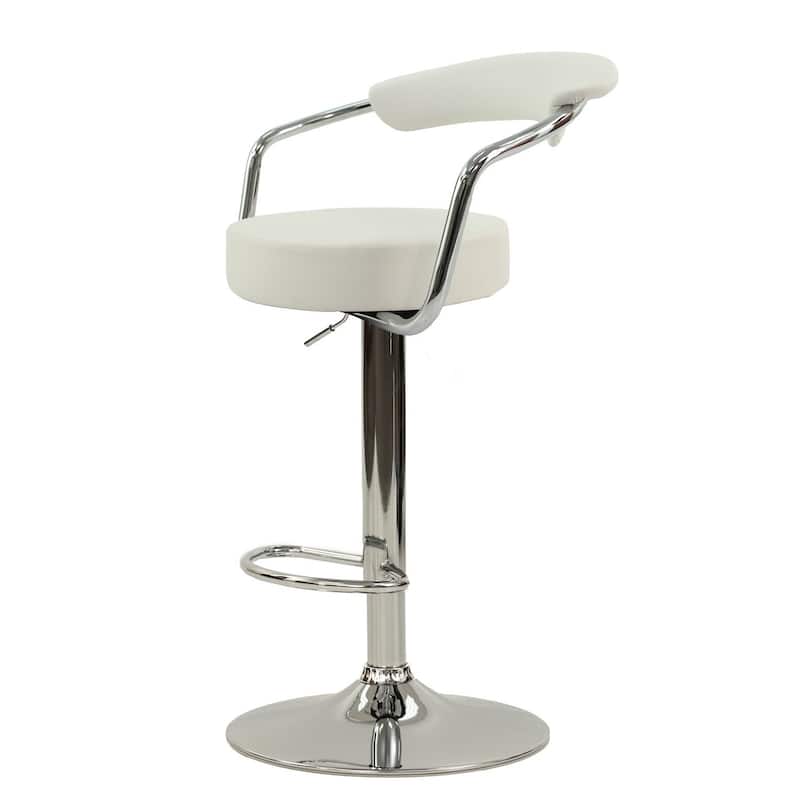 Poundex Swivel Metal Frame Adjustable Barstool
