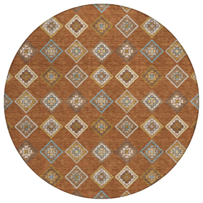 Machine Washable Indoor/ Outdoor Global Flagler Chantille Rug