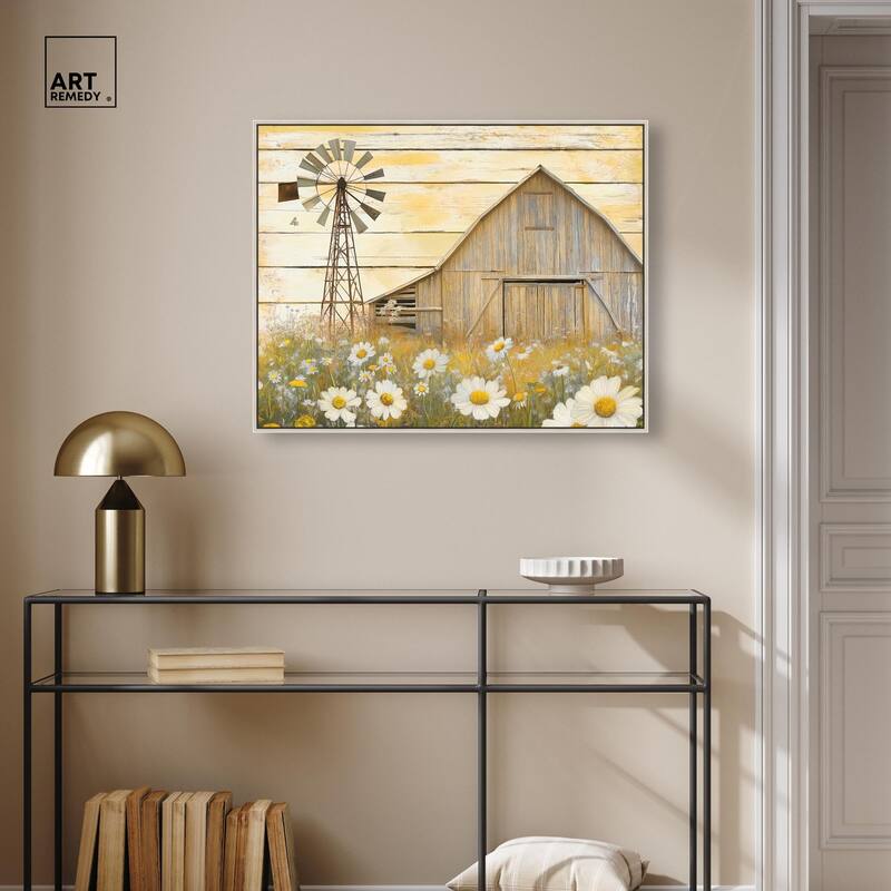 Old Windmill Canvas by Art Remedy
