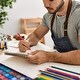preview thumbnail 5 of 12, Peel-Off China Markers, Grease Wax Pencils for Glass Garments Drawing Film Paper