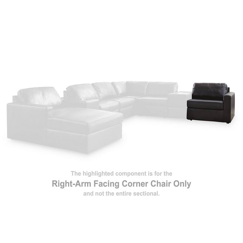 Signature Design by Ashley ModMax II Black 3-Piece Sectional Loveseat with Audio Console - 93" W x 38" D x 36" H