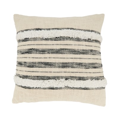 Plush Lines Tufted Stripe Throw Pillow
