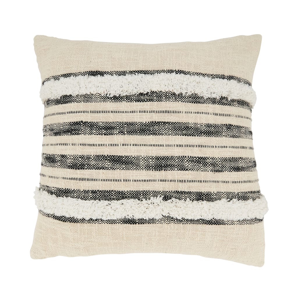 Plush Lines Tufted Stripe Throw Pillow
