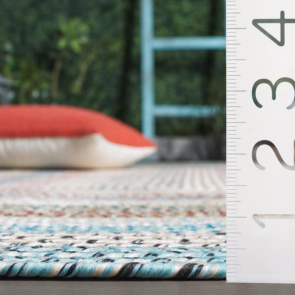 dimension image slide 1 of 3, SAFAVIEH Handmade Braided Robena Machine Washable Country Rug