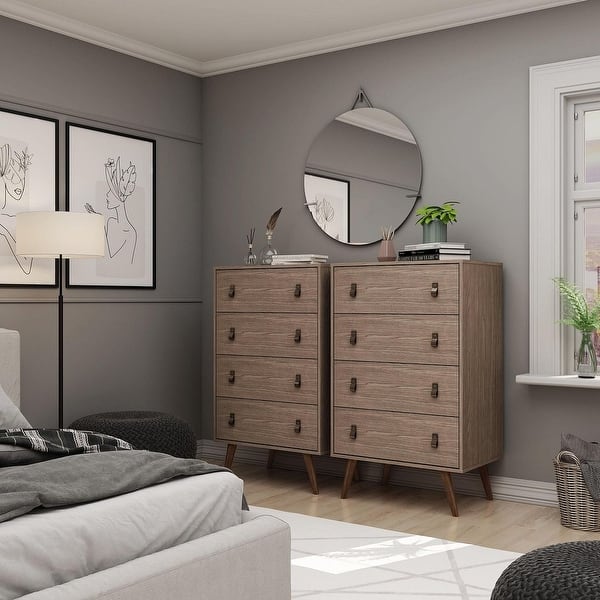 long and tall dresser set Crescent Modular 26.6'' Tall Dresser and Nightstands Set